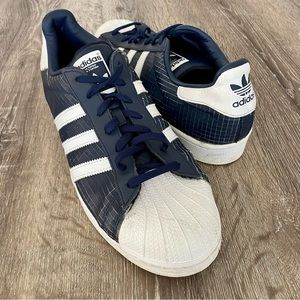 Adidas Superstar Blue & White Sneakers